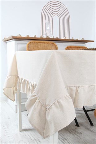 Natural Tablecloth Vintage 140x180 Cm
